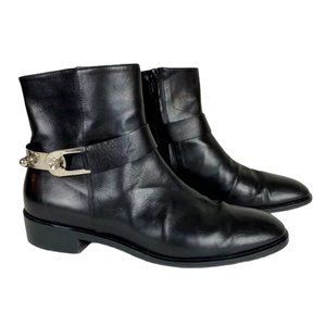Eugenia Kim‎ Moto Boots 39 Harness Ankle Booties Black Silver Knobs Womens 9 US